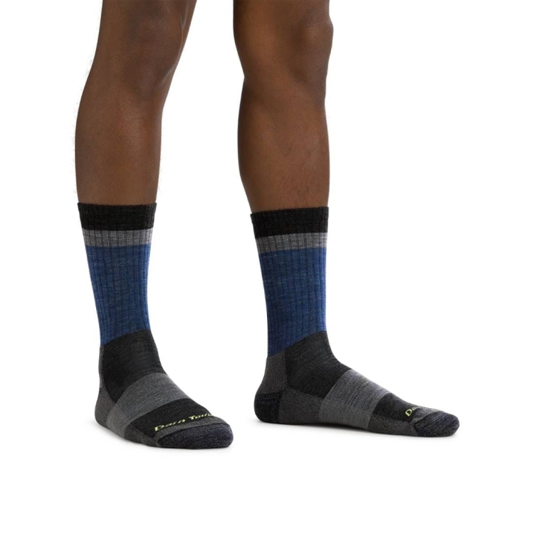 Męskie skarpety trekkingowe Darn Tough M'S Heady Stripe 0Micro Crew Lightweight Hiking Sock – Blue