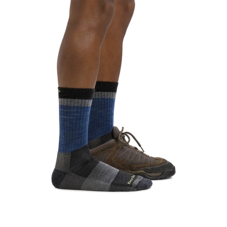 Męskie skarpety trekkingowe Darn Tough M'S Heady Stripe 0Micro Crew Lightweight Hiking Sock – Blue