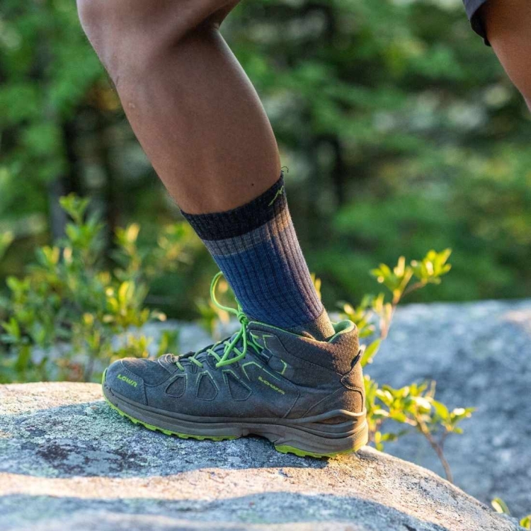 Męskie skarpety trekkingowe Darn Tough M'S Heady Stripe 0Micro Crew Lightweight Hiking Sock – Blue