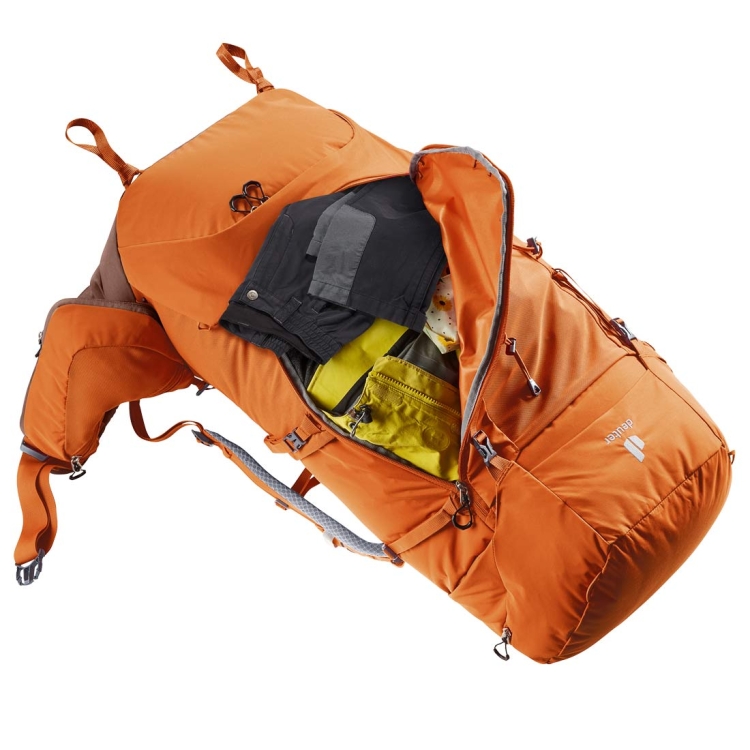 Damski plecak turystyczny Deuter Aircontact Core 65+10 SL - Chestnut-Umbra