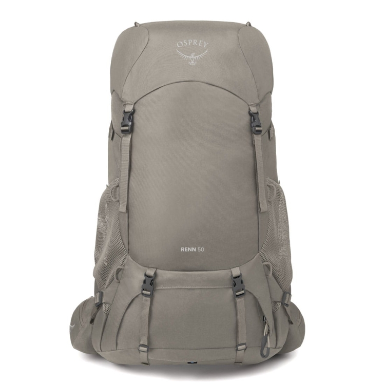 Damski plecak dwukomorowy Osprey Renn 50 - Pediment Grey/Linen Tan