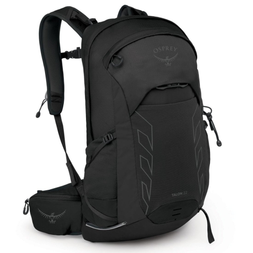 Męski plecak turystyczny Osprey Talon 22 – Black/Coal Grey