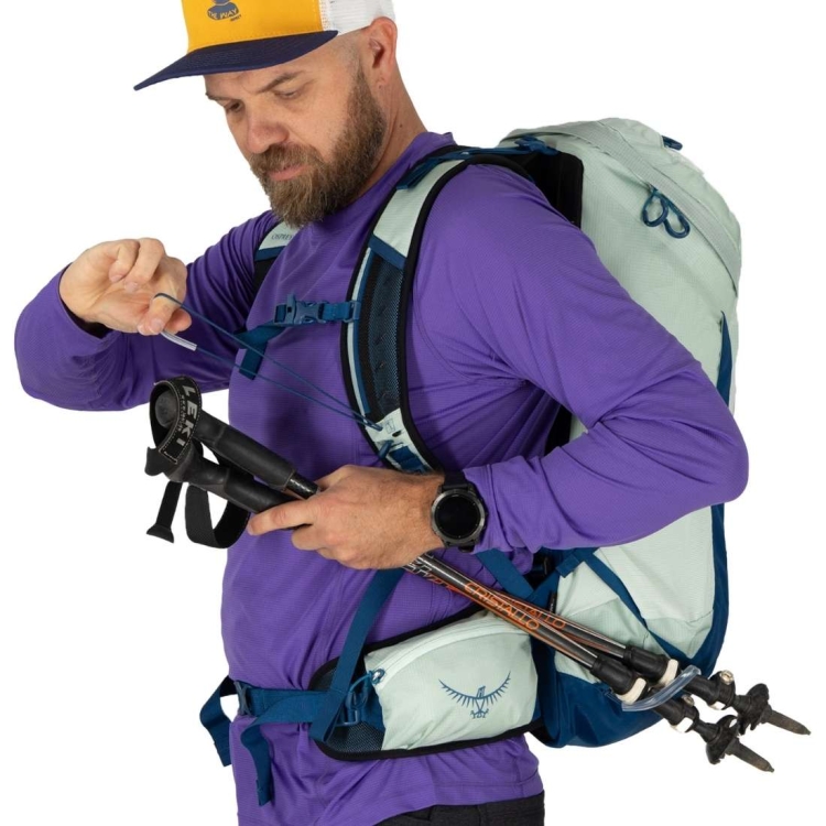 Męski plecak turystyczny Osprey Talon 26 – Black/Coal Grey