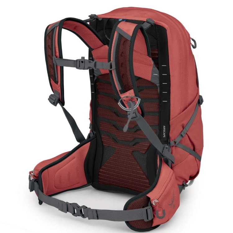 Damski plecak turystyczny Osprey Tempest 22 – Red Pampas/Coal Grey