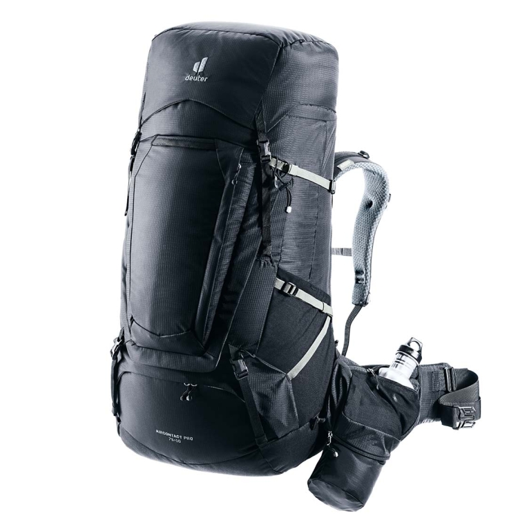 Dwukomorowy plecak turystyczny Deuter Aircontact Pro 75+10 - Black