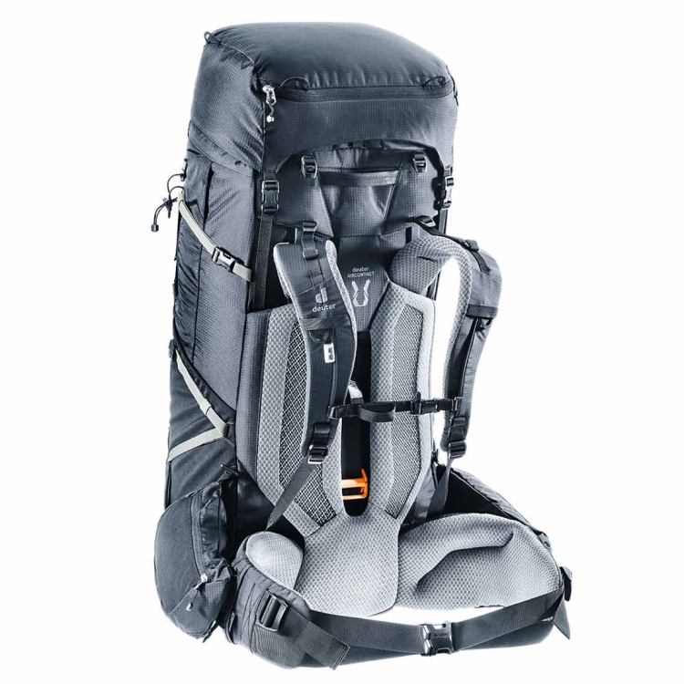 Dwukomorowy plecak turystyczny Deuter Aircontact Pro 75+10 - Black