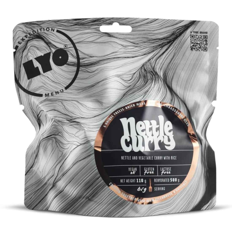 Wegańskie danie liofilizowane LYOFOOD Zielone curry z pokrzywą – 500 g