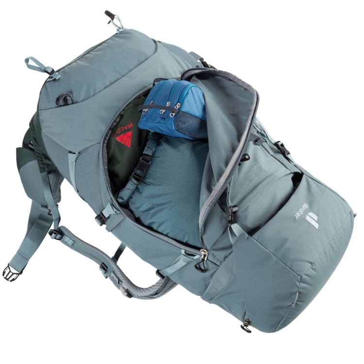 Damski plecak turystyczny Deuter Aircontact Core 45+10 SL - Shale-Ivy