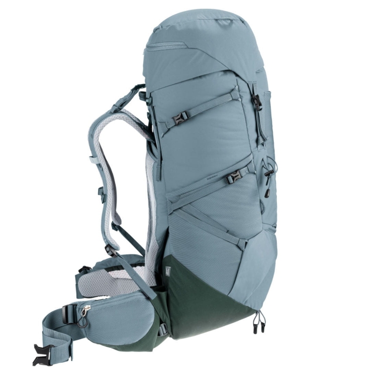 Damski plecak turystyczny Deuter Aircontact Core 45+10 SL - Shale-Ivy