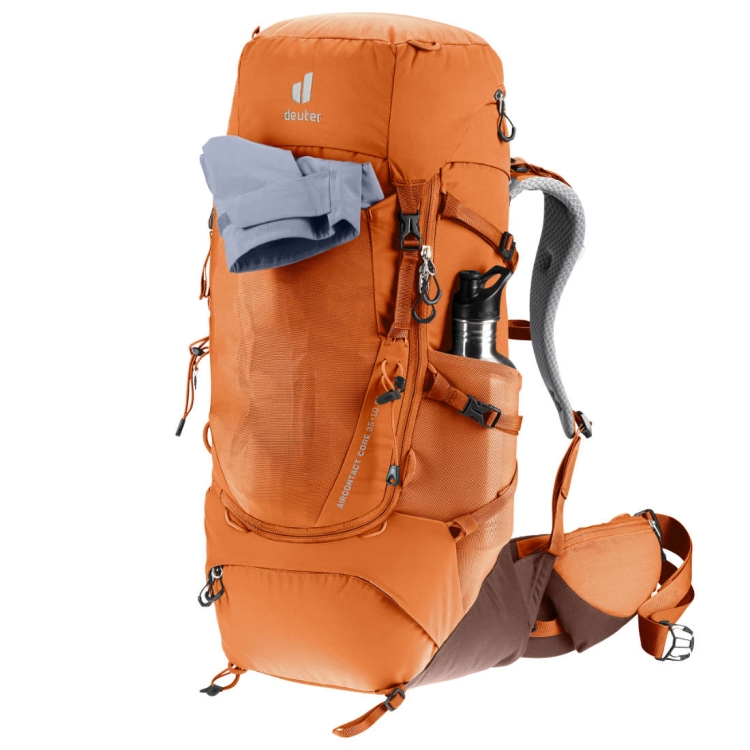 Dwukomorowy plecak damski Deuter Aircontact Core 35+10 SL - Chestnut-Umbra