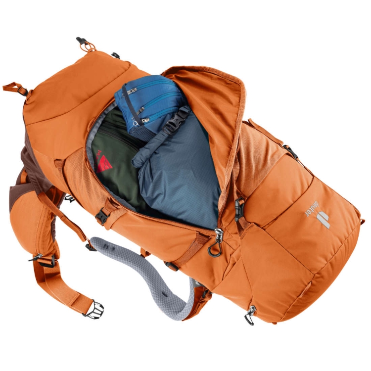 Dwukomorowy plecak damski Deuter Aircontact Core 35+10 SL - Chestnut-Umbra