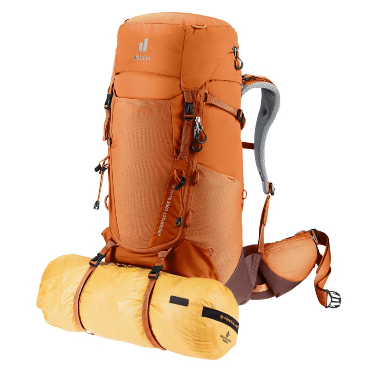 Dwukomorowy plecak damski Deuter Aircontact Core 35+10 SL - Chestnut-Umbra