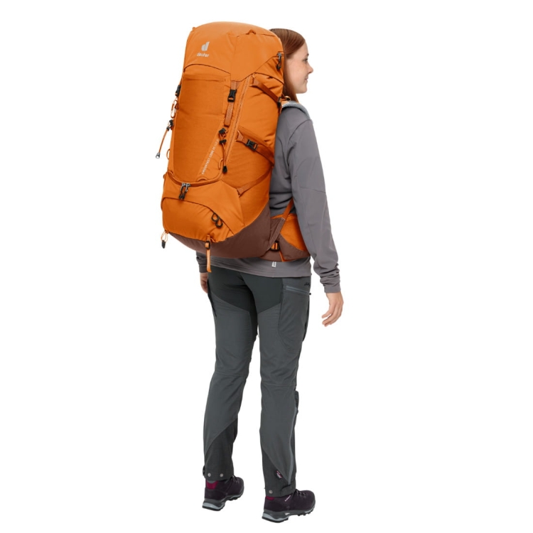 Dwukomorowy plecak damski Deuter Aircontact Core 35+10 SL - Chestnut-Umbra