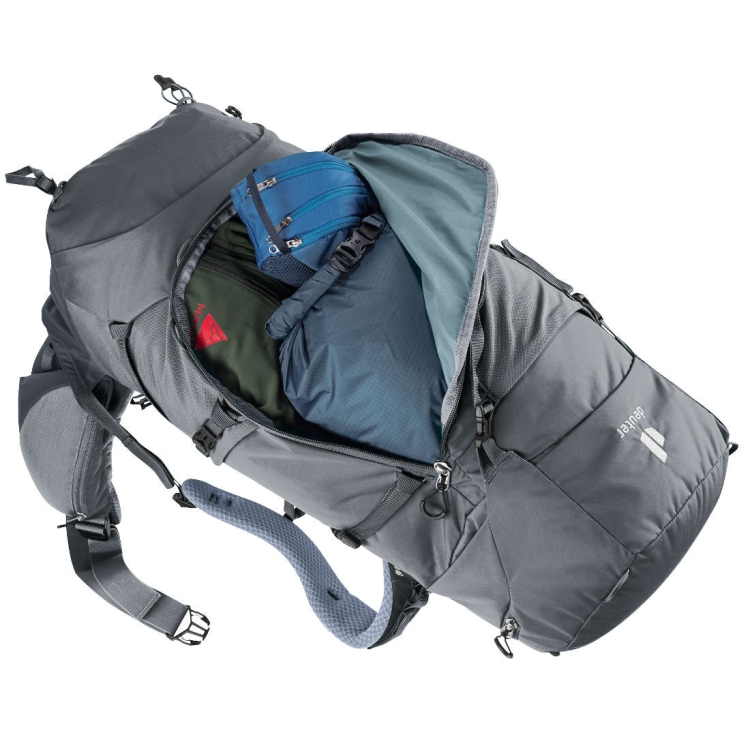 Dwukomorowy plecak damski Deuter Aircontact Core 35+10 SL - Graphite-Black