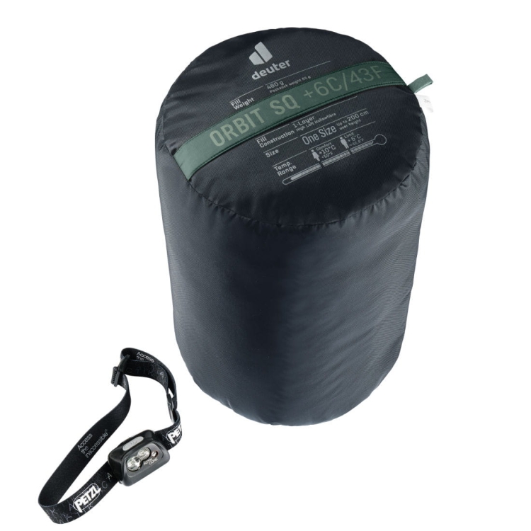 Jednowarstwowy śpiwór kopertowy Deuter Orbit SQ +6C/43F-Lewy Ivy-Ink