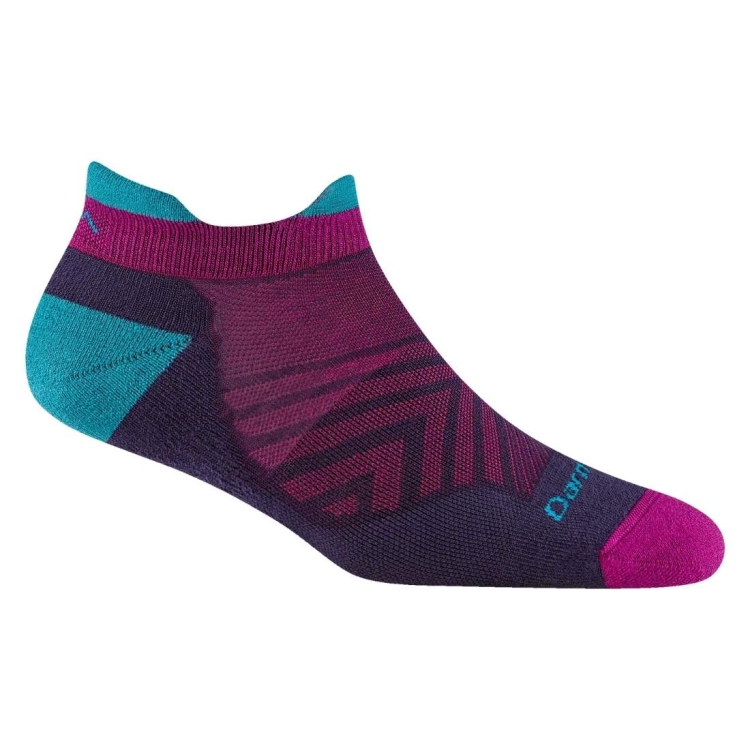 Skarpety Darn Tough Women's Run No Show Tab Cushioned Ultra-Lightweight Running Sock – Blackberry