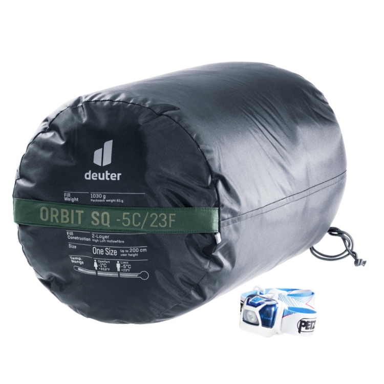 Dwuwarstwowy śpiwór kopertowy Deuter ORBIT SQ -5C/23F-Lewy Ivy-Ink