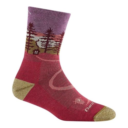 Damskie skarpety Darn Tough Women's Northwoods Micro Crew Midweight Hiking Socks – Cranberry