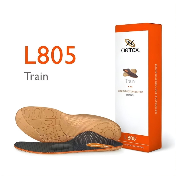 Męskie wkładki ortopedyczne ze wsparciem śródstopia Aetrex Train ​​Orthotics L805M