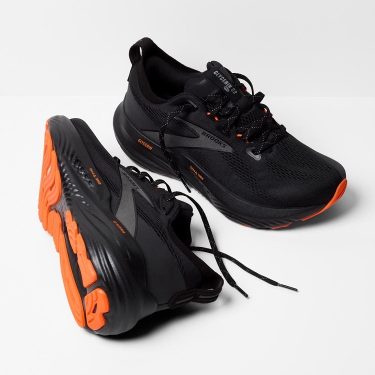 Męskie buty do biegania Brooks Glycerin 22 – Black/Orange