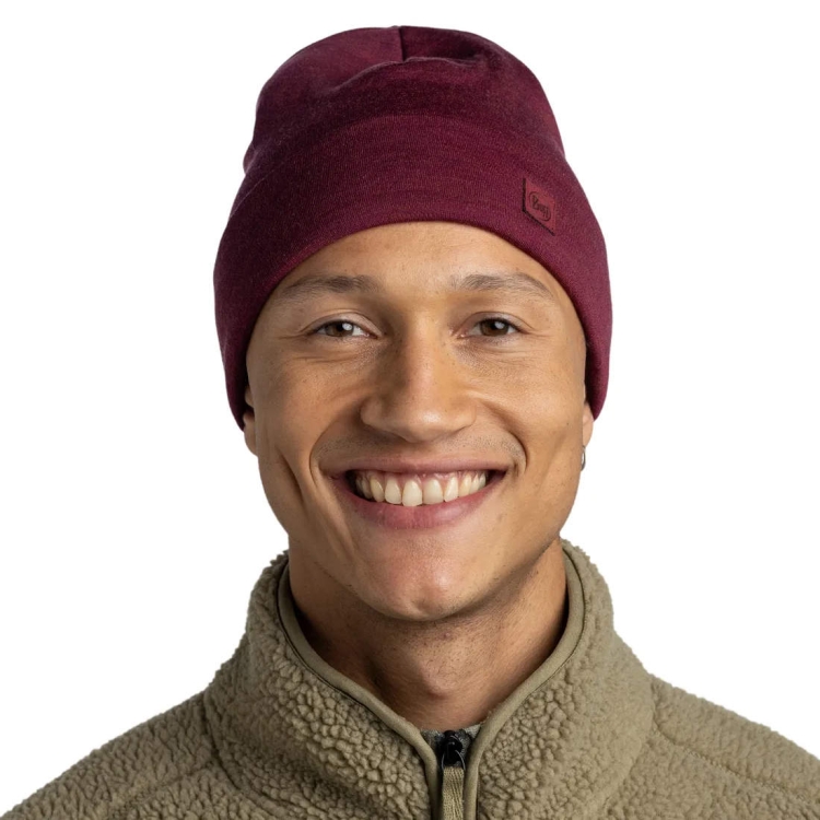 Czapka zimowa Buff Merino Heavyweight Beanie - Loose Solid Tibetan Red