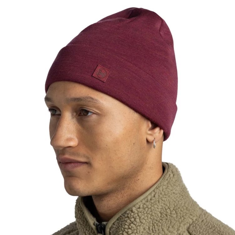 Czapka zimowa Buff Merino Heavyweight Beanie - Loose Solid Tibetan Red