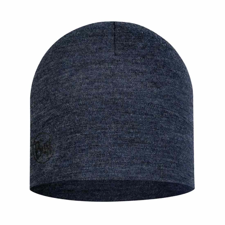 Ciepła czapka Buff Merino Midweight Beanie - Melange Night Blue