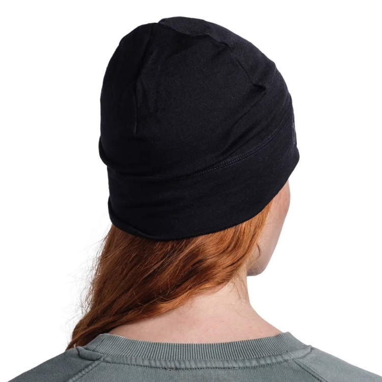 Jednowarstwowa czapka Buff Merino Lightweight Beanie - Solid Black