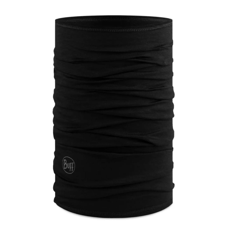 Chusta Buff Merino Lightweight Neckwear - Solid Black