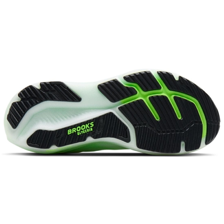 Męskie buty do biegania Brooks Glycerin 23 – White/Phantom/Green Gecko