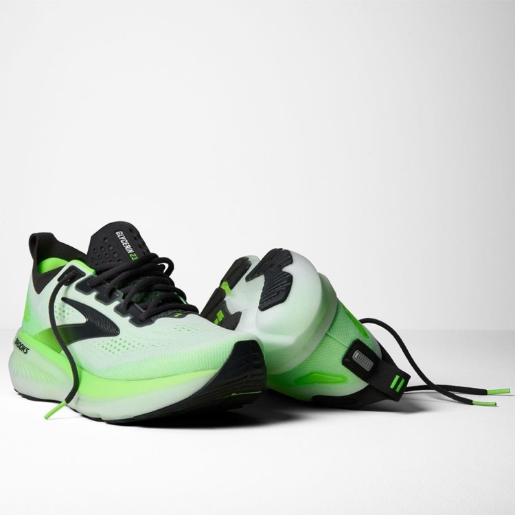 Męskie buty do biegania Brooks Glycerin 23 – White/Phantom/Green Gecko