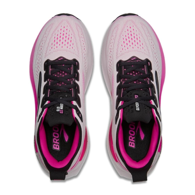 Damskie buty do biegania Brooks Glycerin GTS 23 – White/Phantom/Cyber Pink