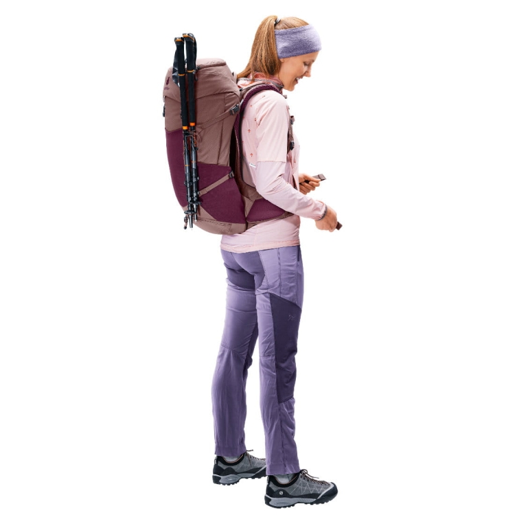 Damski plecak dwukomorowy Deuter Futura Pro 30 SL - Cassis-Ashrose