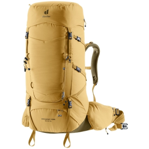 Damski plecak turystyczny Deuter Aircontact Core 55+10 SL - Savanna-Nori