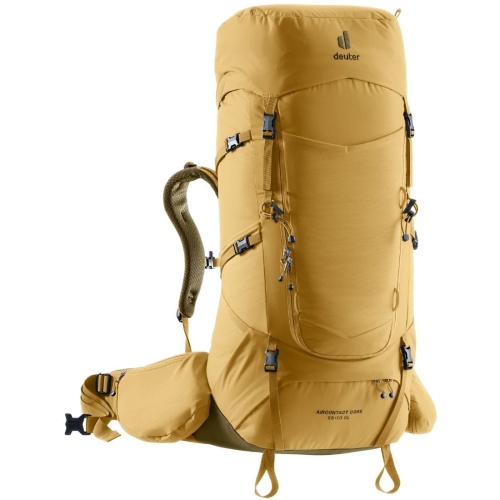Damski plecak turystyczny Deuter Aircontact Core 55+10 SL - Savanna-Nori
