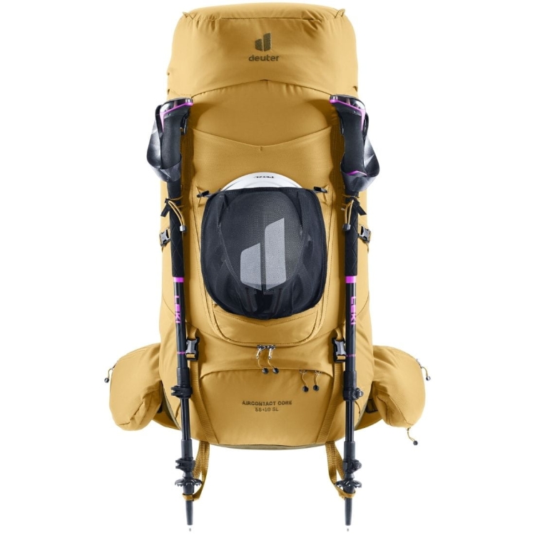 Damski plecak turystyczny Deuter Aircontact Core 55+10 SL - Savanna-Nori