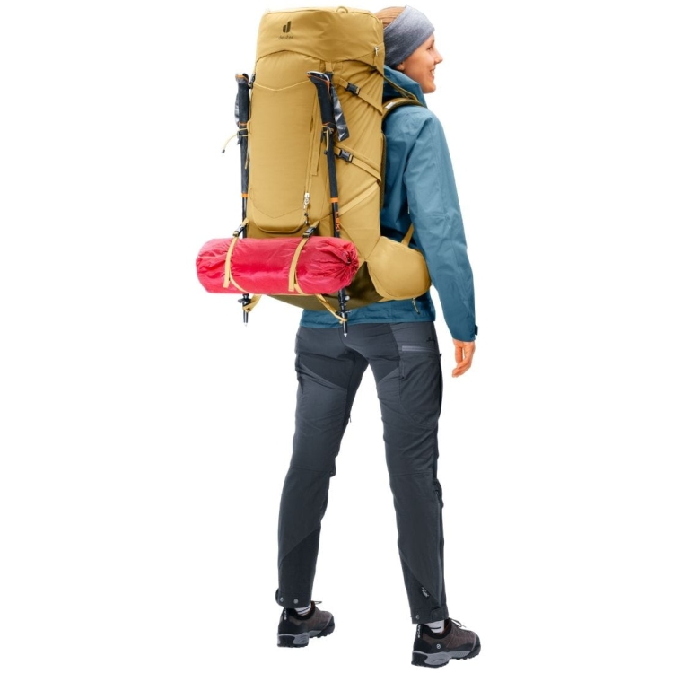 Damski plecak turystyczny Deuter Aircontact Core 55+10 SL - Savanna-Nori