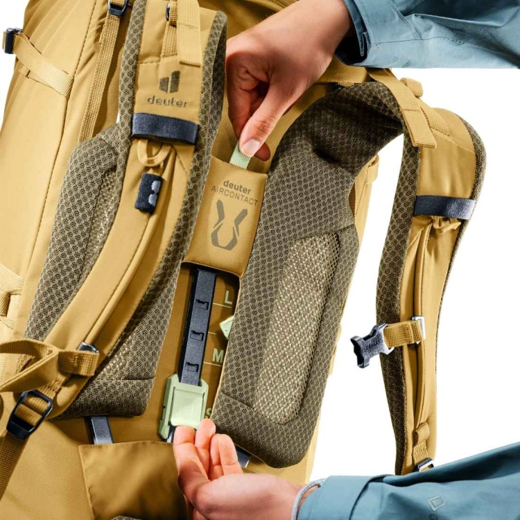 Damski plecak turystyczny Deuter Aircontact Core 55+10 SL - Savanna-Nori