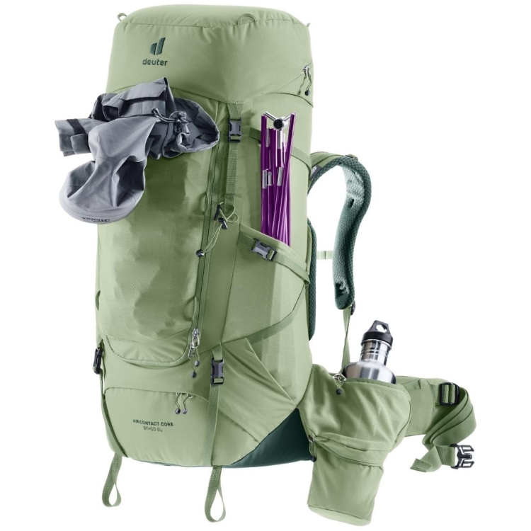Damski plecak trekingowy Deuter Aircontact Core 55+10 SL - Grove-Ivy
