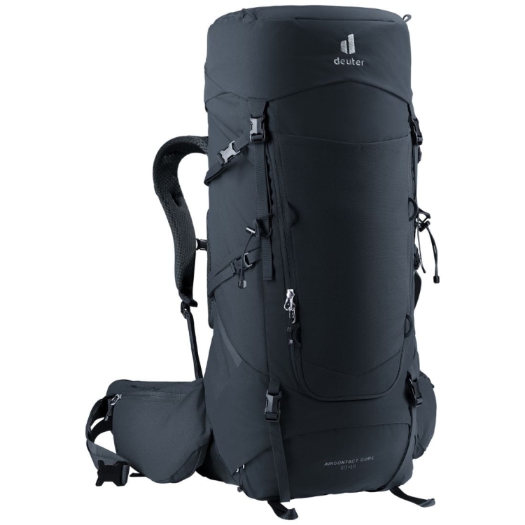 Dwukomorowy plecak Deuter Aircontact Core 50+10 - Black