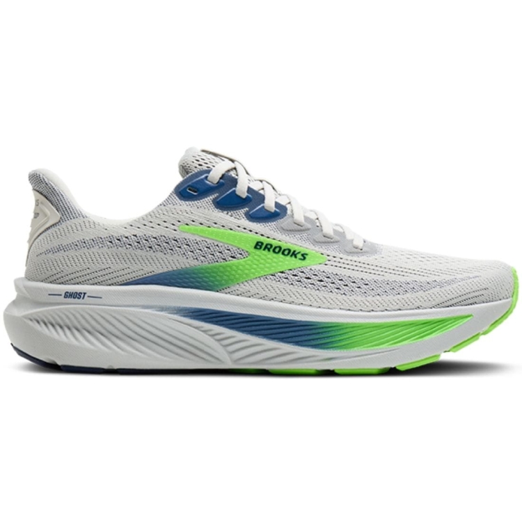 Męskie buty do biegania Brooks Ghost 17 – Oyster/Beacon Blue/Gecko