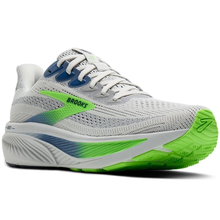 Męskie buty do biegania Brooks Ghost 17 – Oyster/Beacon Blue/Gecko
