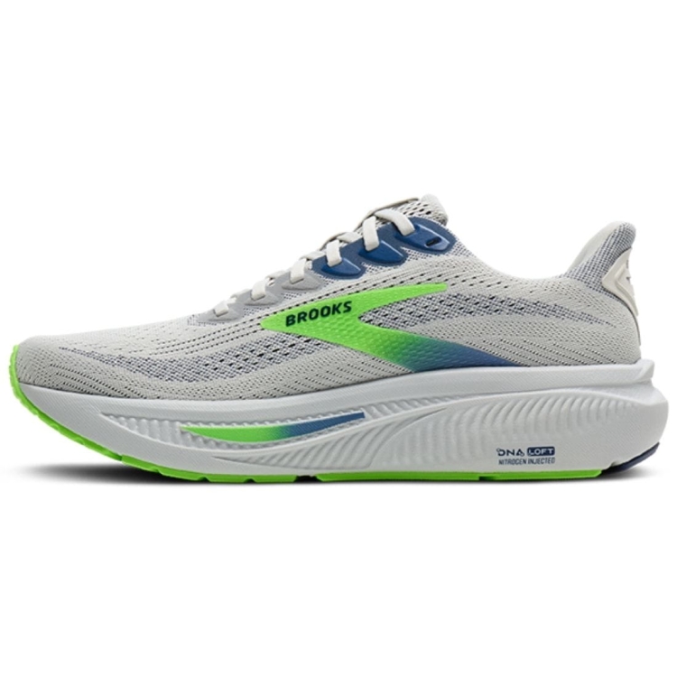 Męskie buty do biegania Brooks Ghost 17 – Oyster/Beacon Blue/Gecko