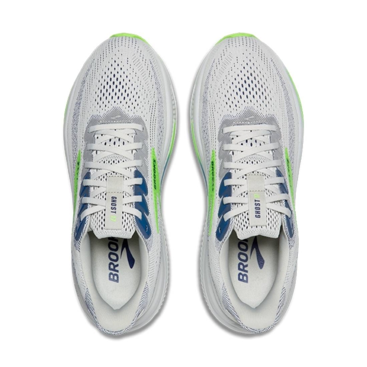 Męskie buty do biegania Brooks Ghost 17 – Oyster/Beacon Blue/Gecko