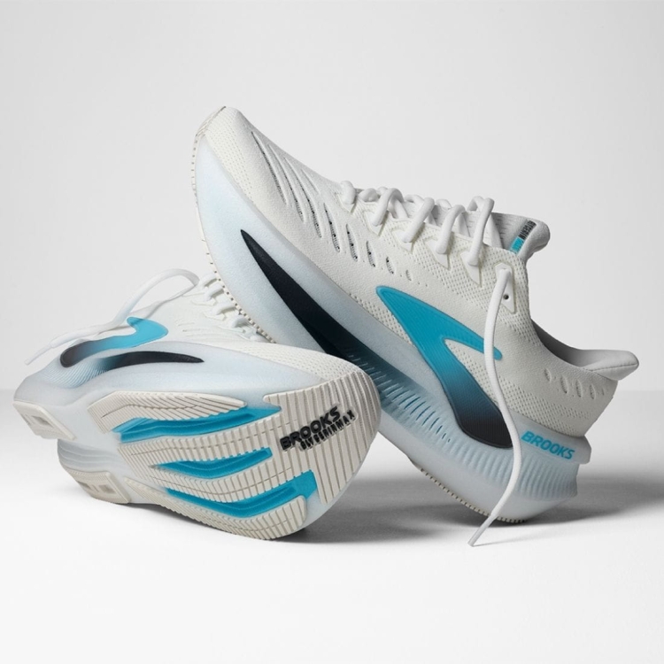 Męskie buty do biegania Brooks Glycerin Max 2 – White/Blue/Spellbound