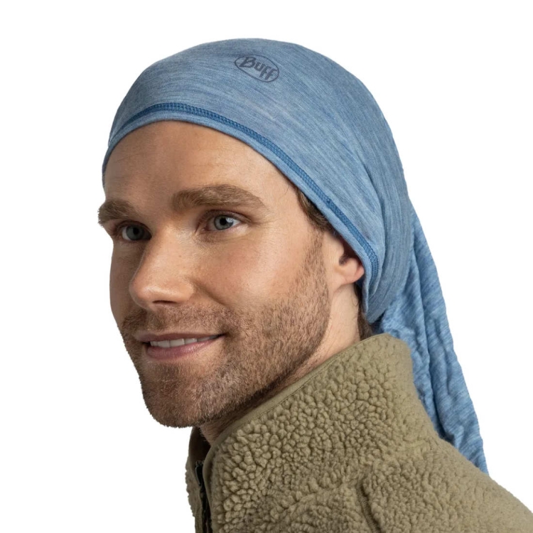 Chusta Buff Merino Lightweight Neckwear - Solid Lake Blue