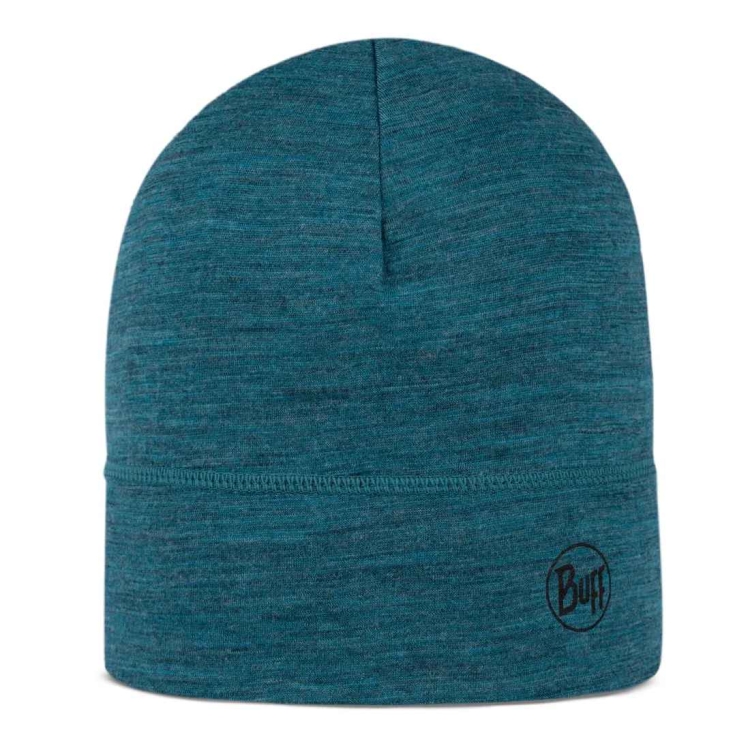 Jednowarstwowa czapka Buff Merino Lightweight Beanie - Solid Teal