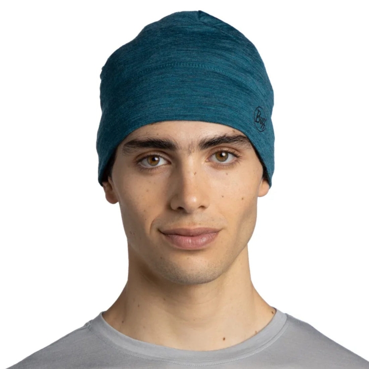 Jednowarstwowa czapka Buff Merino Lightweight Beanie - Solid Teal