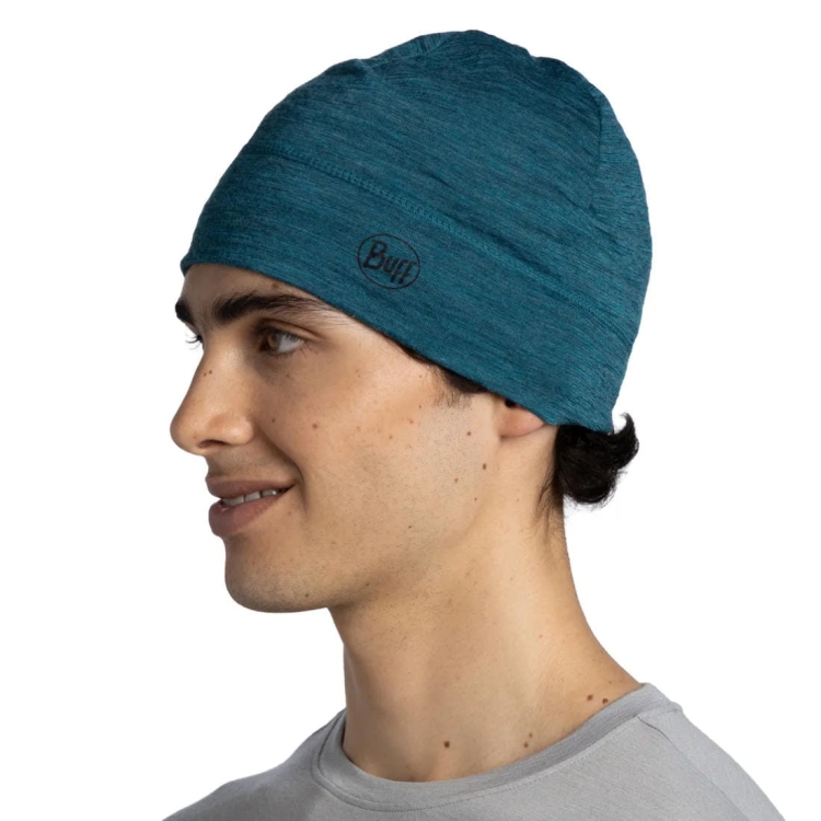 Jednowarstwowa czapka Buff Merino Lightweight Beanie - Solid Teal