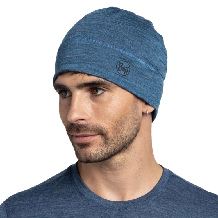 Jednowarstwowa czapka Buff Merino Lightweight Beanie - Multistripes Tempest
